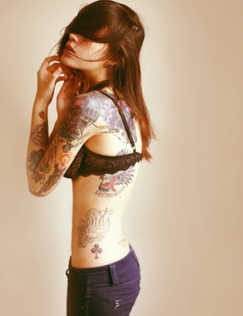 Skinny Girls with Tattoos